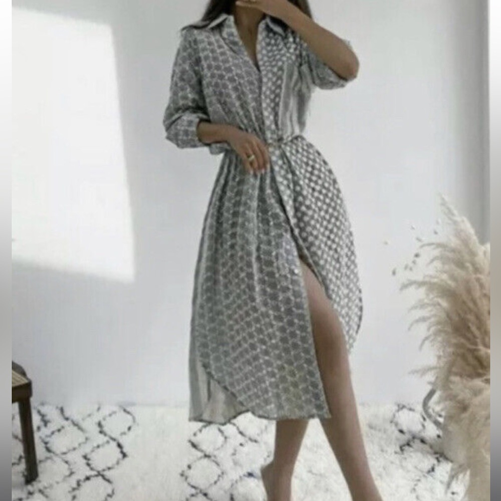 Zara Long Eyelet Tunic